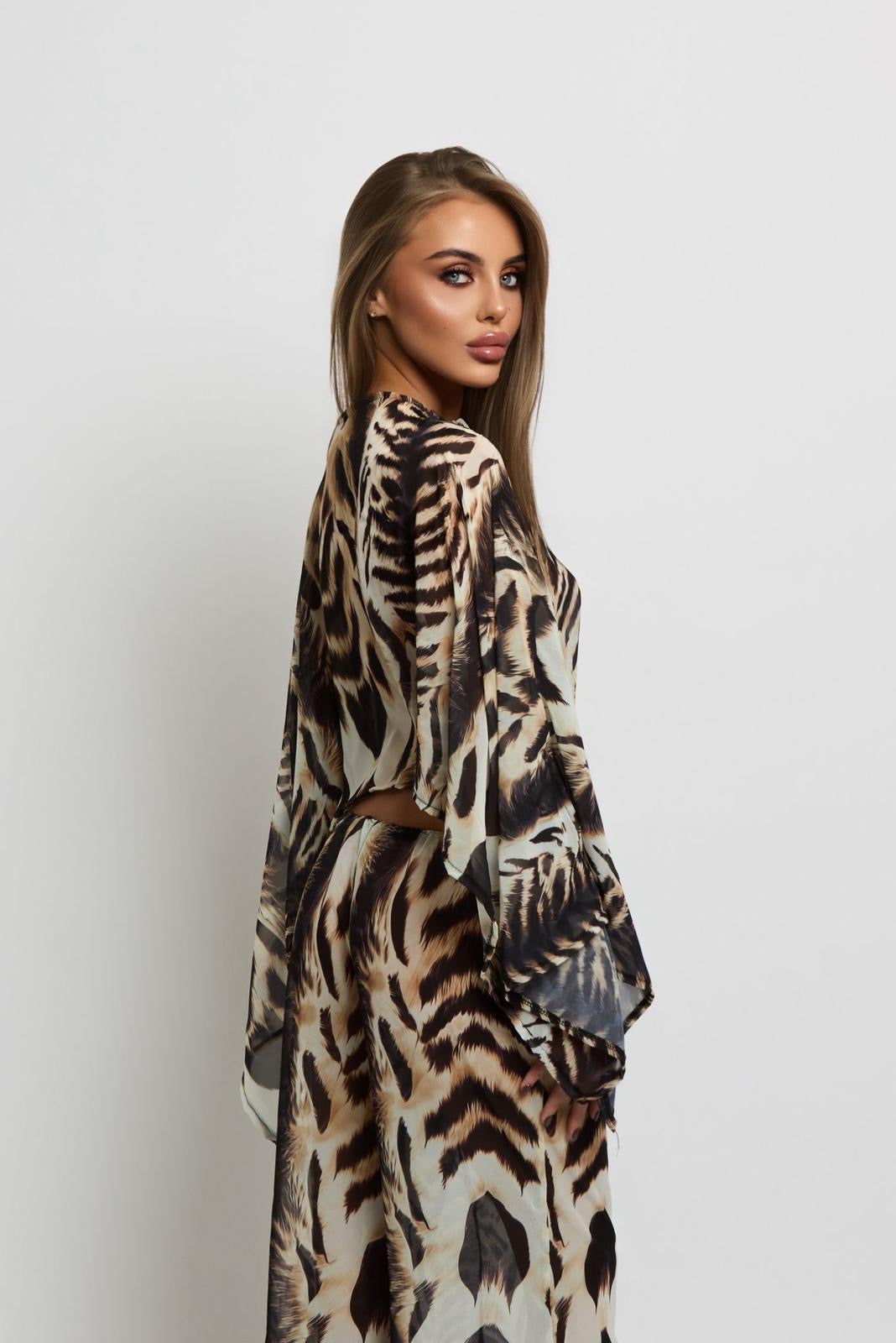 Pre order Marny kaftan blouse with flared trouser delivery 8th June