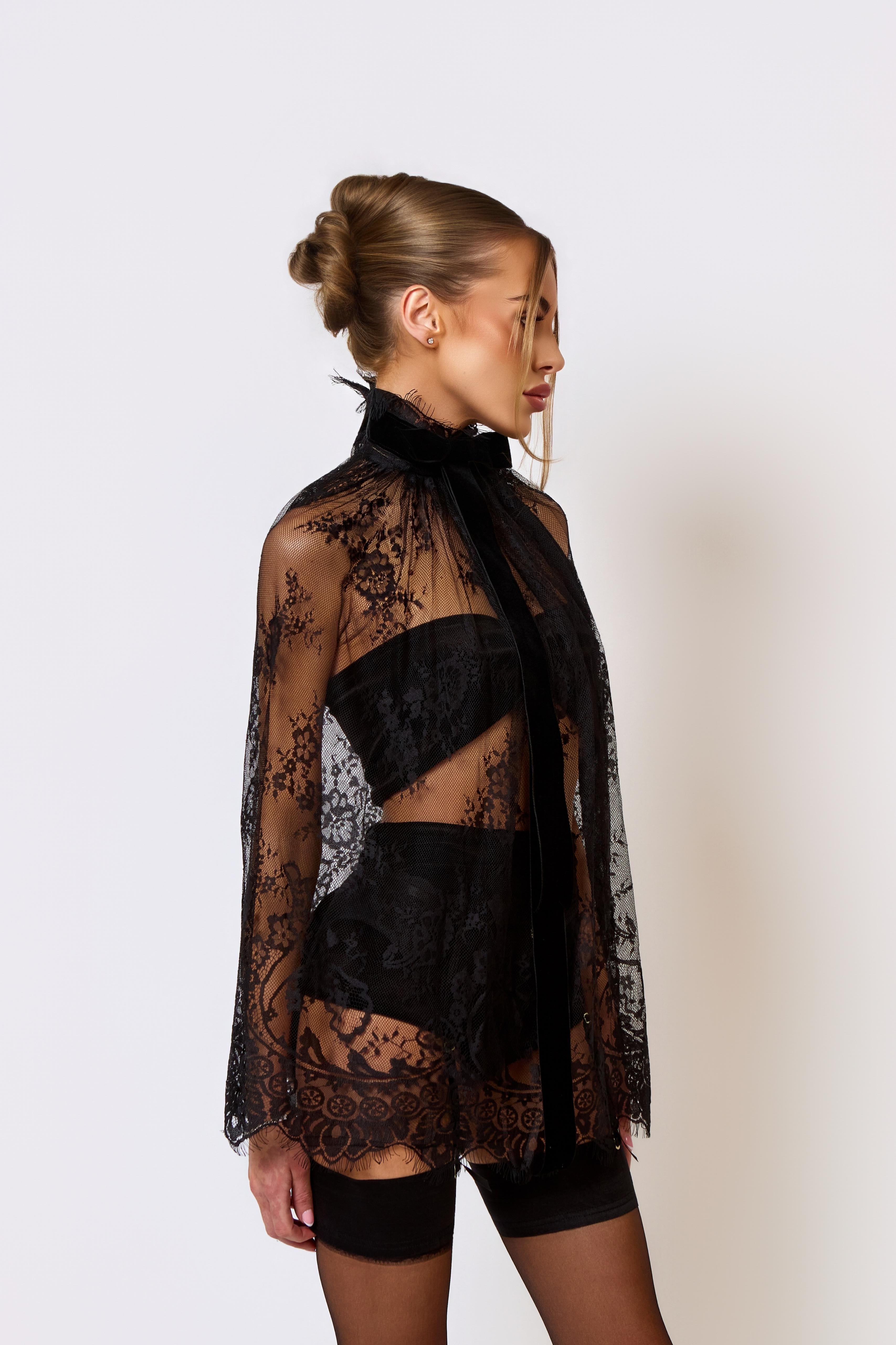 Sapphire cape & velvet set